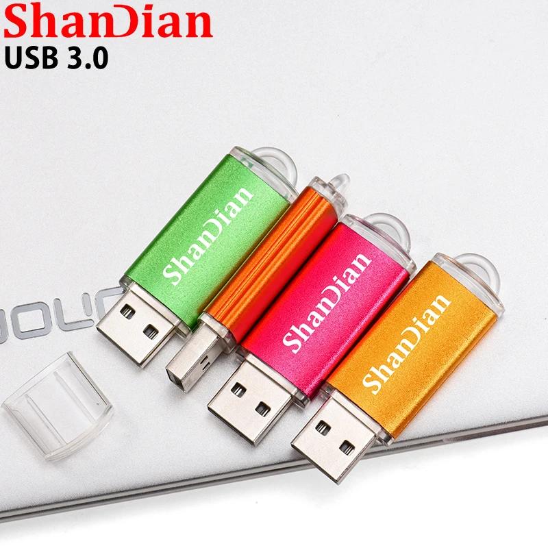 SHANDIAN äο öƽ USB 3.0 ÷ ̺, 128GB ޸ ƽ, 64GB  ̺, 32GB  U ũ, 16GB  ΰ, â 